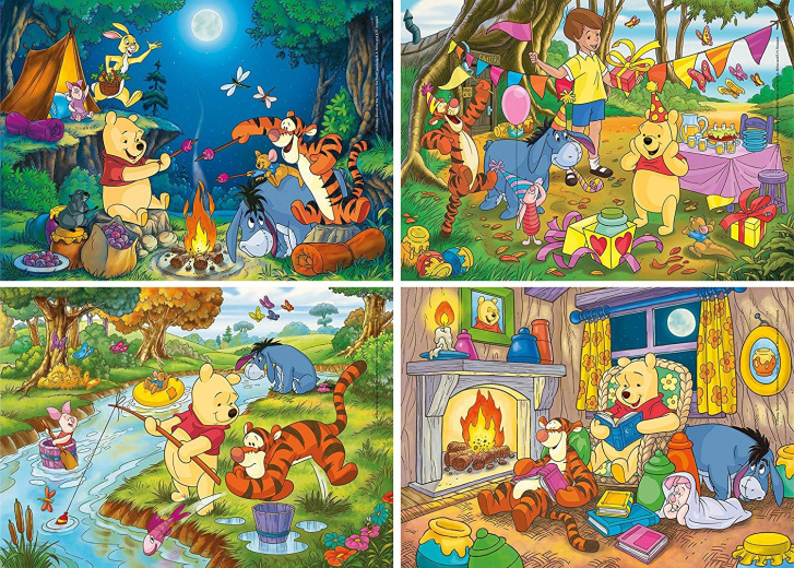 Puzzle Winnie The Pooh Supercolor 4v1