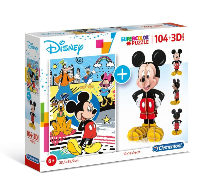 Puzzle 104 + 3D – Mickey Mouse