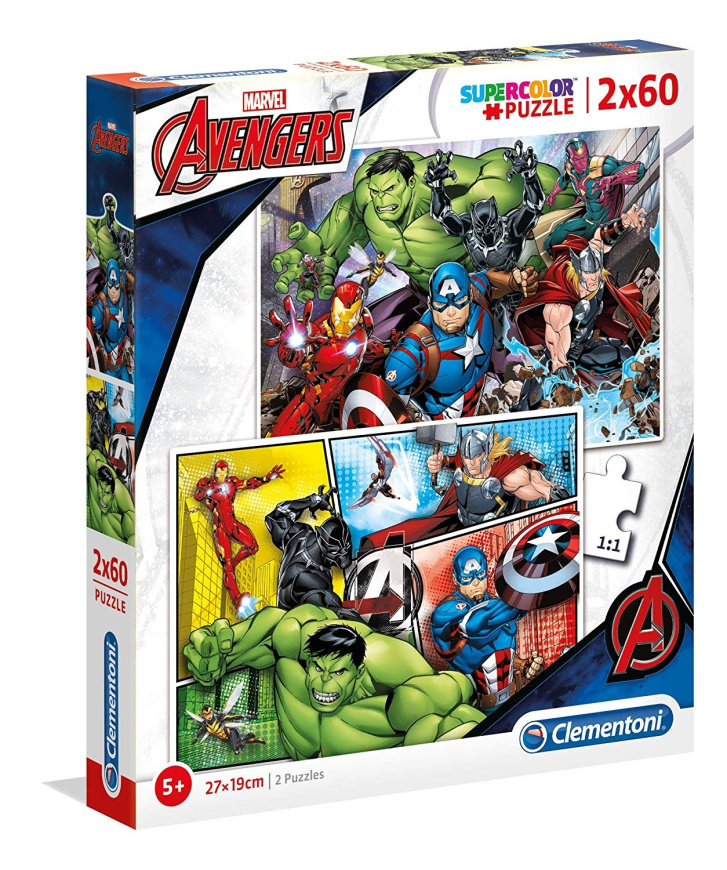 Puzzle 2x60 SuperColor - Avengers