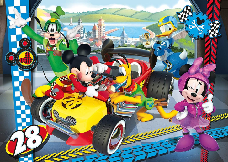Puzzle Mickey a závodníci - Závod