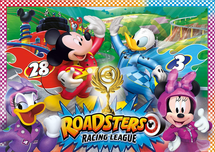 Puzzle Mickey a závodníci - Závod