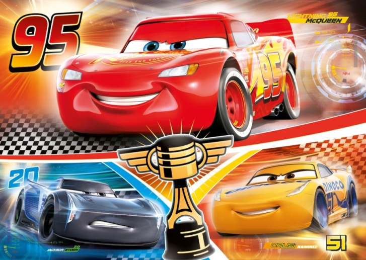 Puzzle Cars 3 Supercolor Maxi