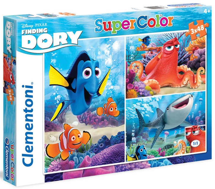 Puzzle 3 x 48 - Hledá se Dory