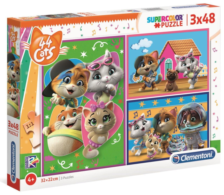Puzzle 3 x 48 – 44 Cats