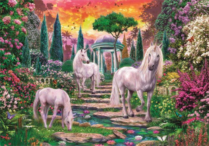 Puzzle 2000 – Zahrada jednorožců