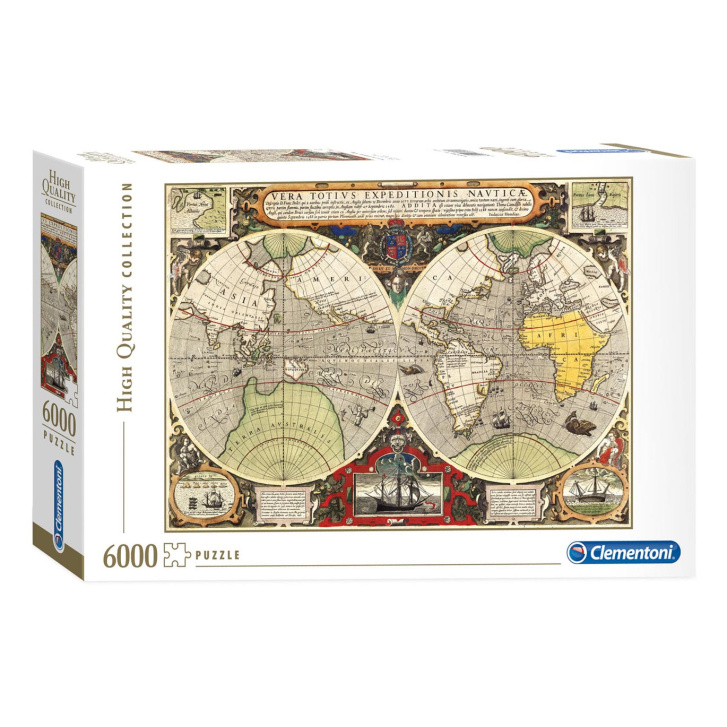 Puzzle 6000 – Starožitná námořní mapa světa