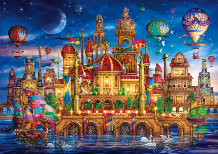 Puzzle 6000 – Kreslené město