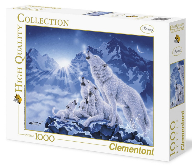 Puzzle 1000 - Vlčí rodinka
