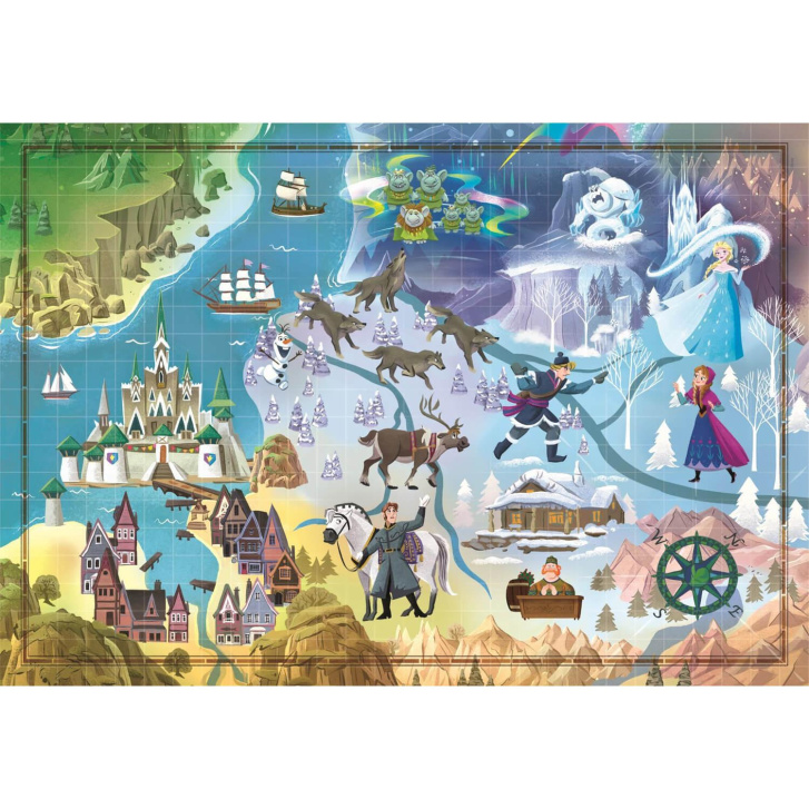 Puzzle 1000 – Frozen mapa příběhu