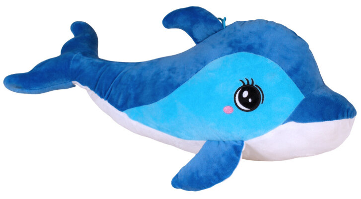 Plyšový delfín 60 cm Modrý