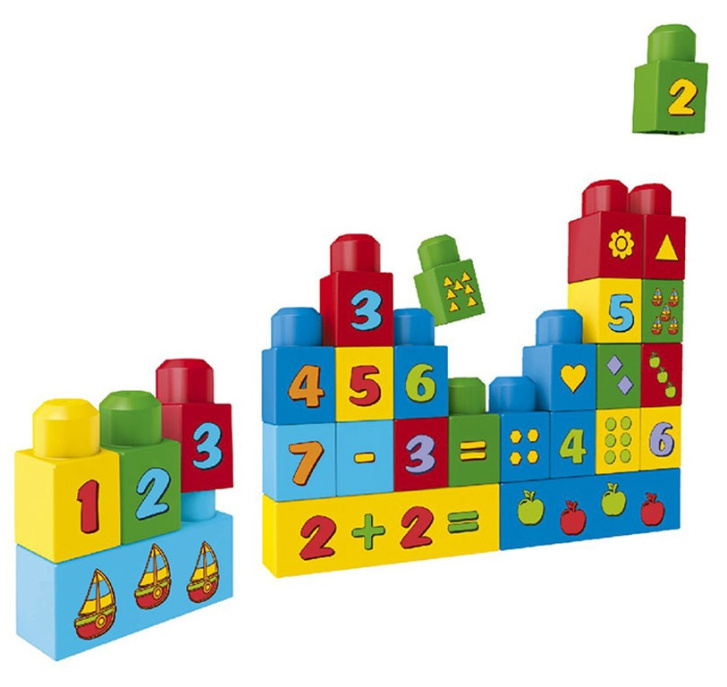 Mega Bloks stavebnice - Kostky s čísly 1-2-3