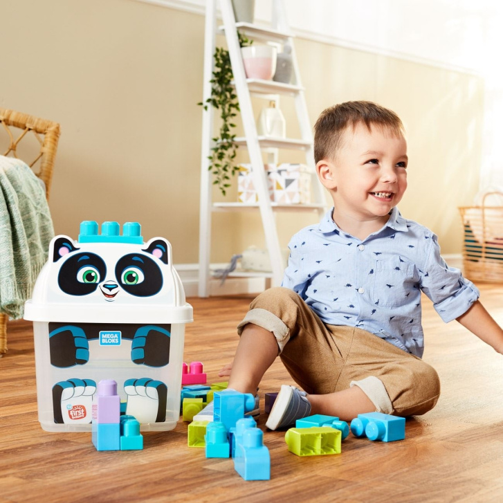 Mega Bloks - Kbelík s kostkami panda