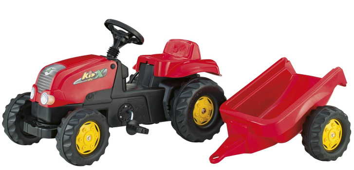 Šlapací traktor s přívěsem