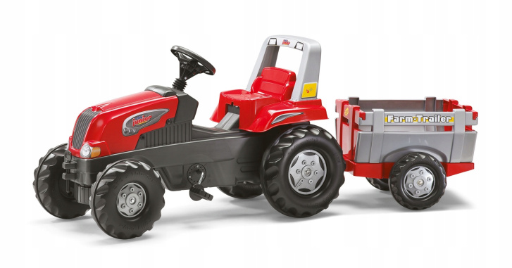 Šlapací traktor s přívěsem