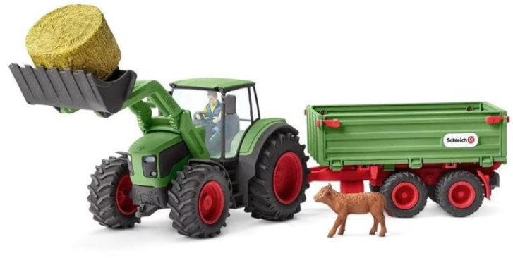 Schleich Farm World – Traktor s vlečkou 42379