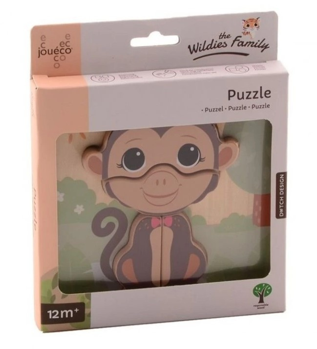 Dřevěné puzzle - Zvířátka Opice