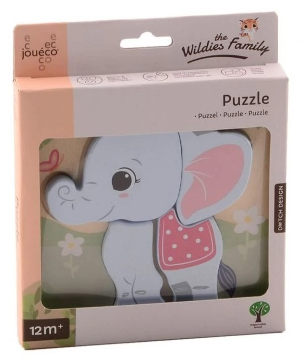 Dřevěné puzzle - Zvířátka Slon