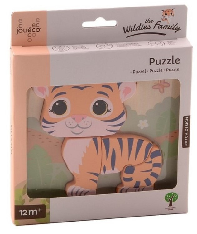 Dřevěné puzzle - Zvířátka Tygr