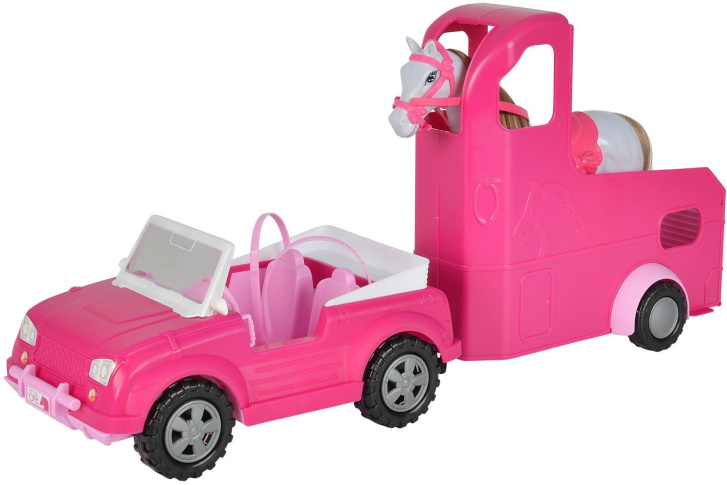 Steffi - Auto s přívěsem a koněm