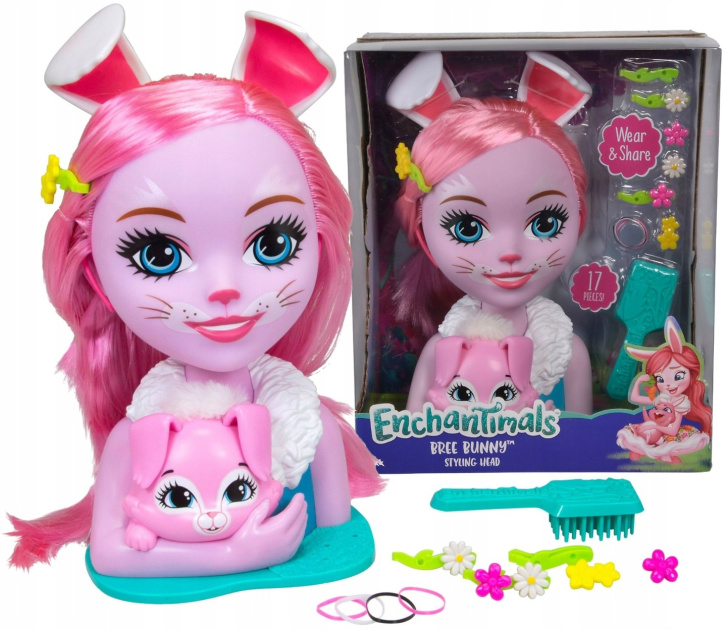 EnchanTimals - Česací hlava Bree Bunny