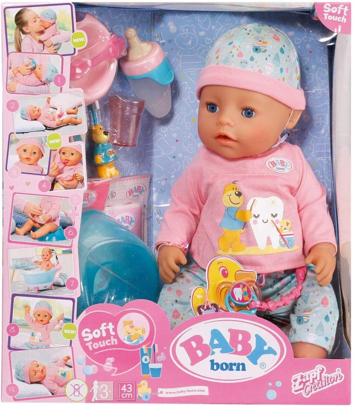 Baby Born Soft Touch - Panenka s doplňky
