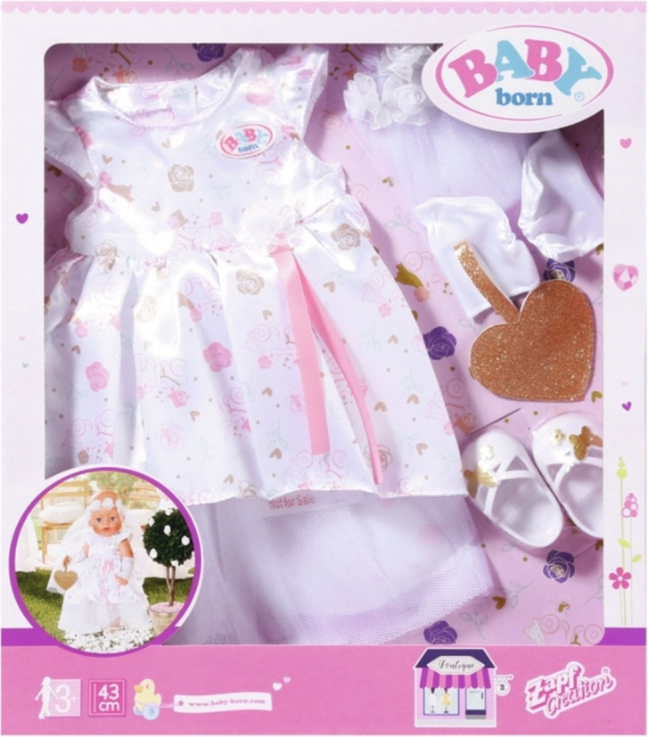 Baby Born - Svatební šaty set