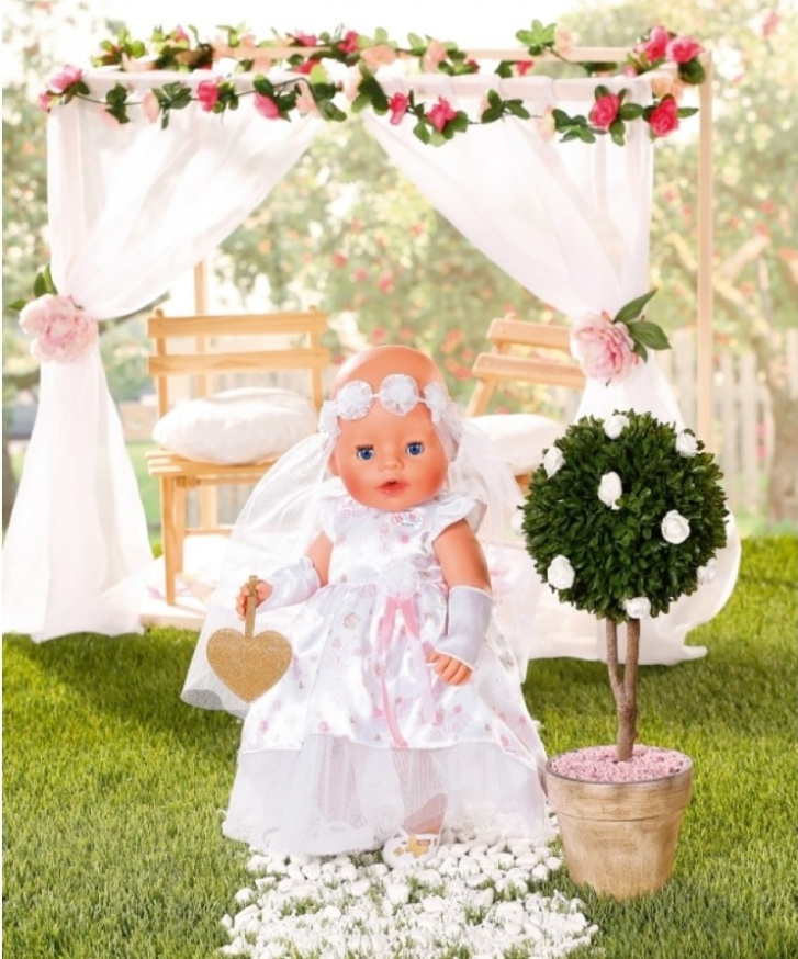 Baby Born - Svatební šaty set