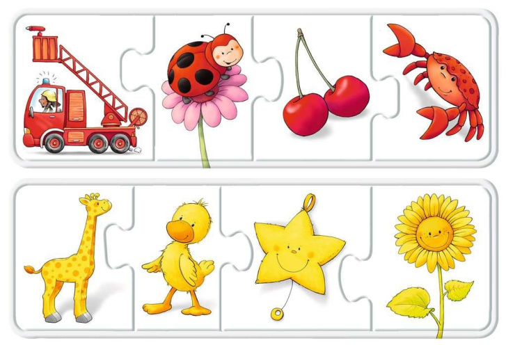 Puzzle - Barevné obrázky 4v1