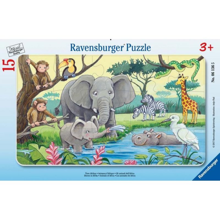 Puzzle 15 - Africké tvory