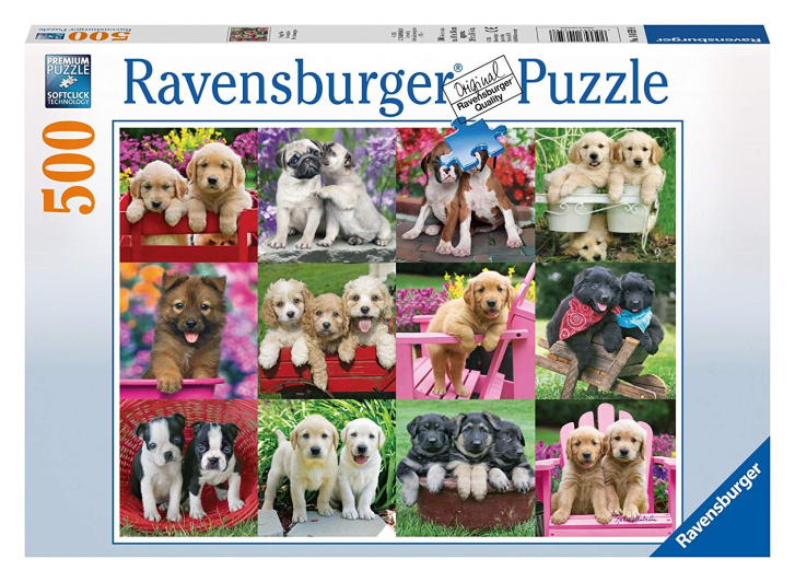 Puzzle 500 - Štěňata