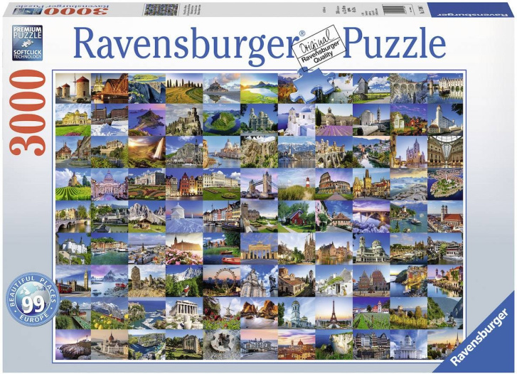 Puzzle 3000 - 99 míst Evropy