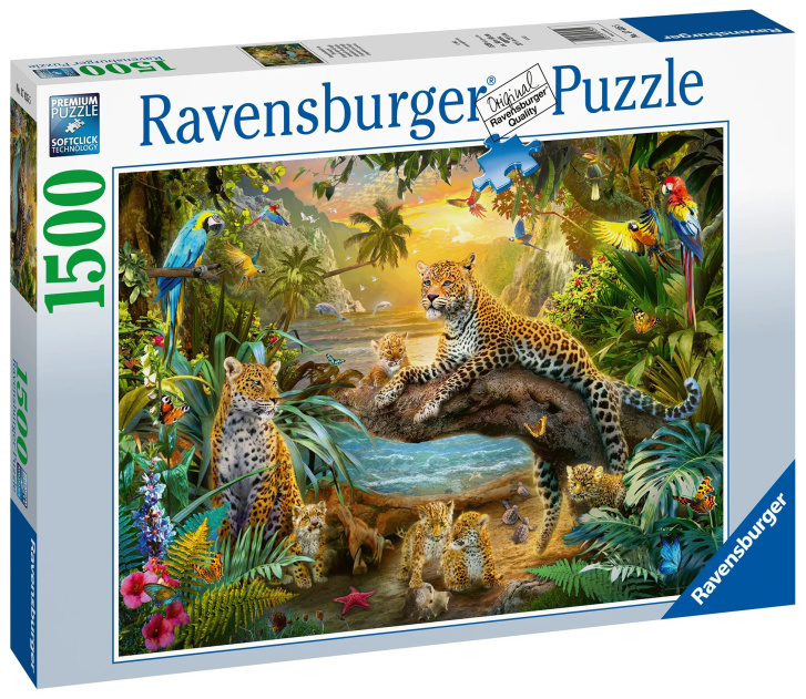 Puzzle 1500 – Leopardí rodina v džungli