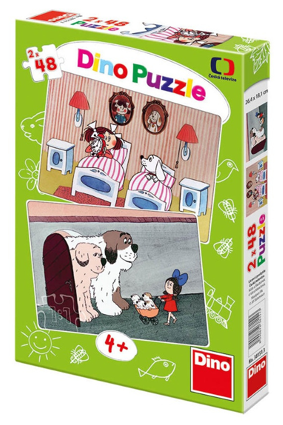 Puzzle 2x48 - Pohádky s pejsky