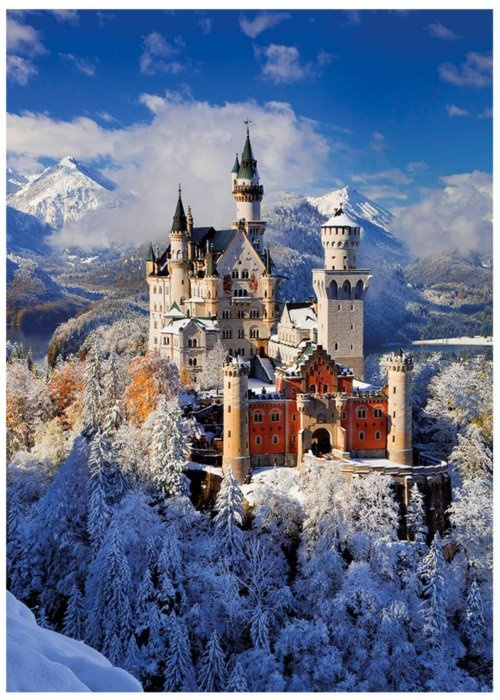 Puzzle 1000 - Zimní Neuschwanstein