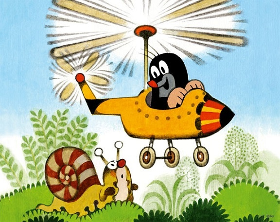Dřevěné kostky krtek