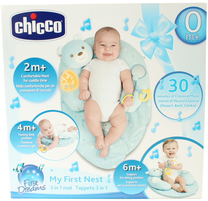 Chicco - Hrací podložka 3 v 1 modrá