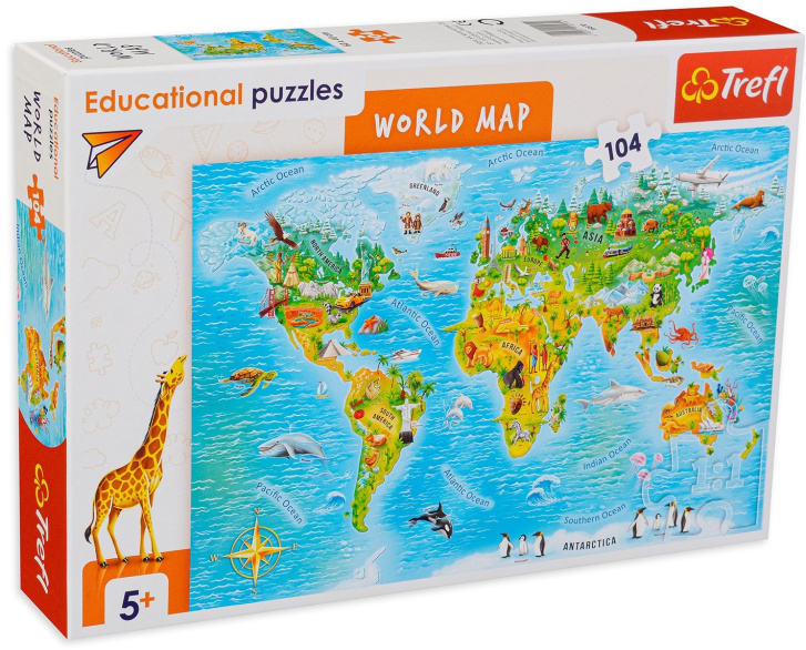 PUZZLE 104 – MAPA SVĚTA