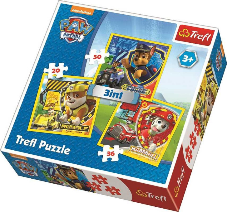 Puzzle 3v1 - Paw Patrol