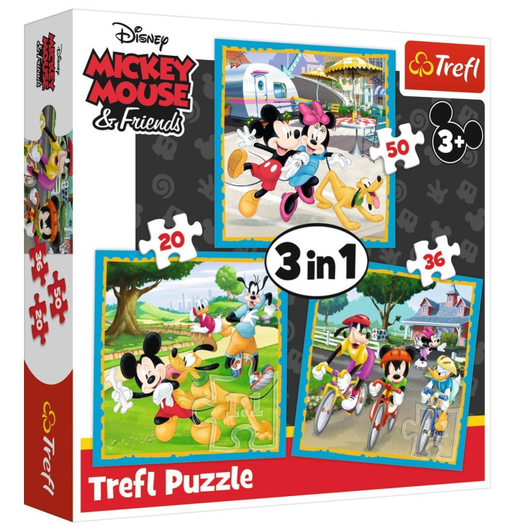 Puzzle 3v1 – Mickey Mouse a kamarádi