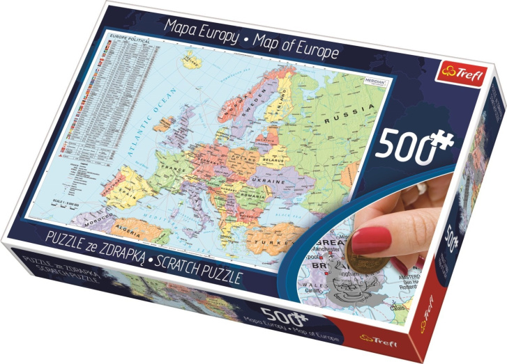 Scratch puzzle 500 - Mapa Evropy