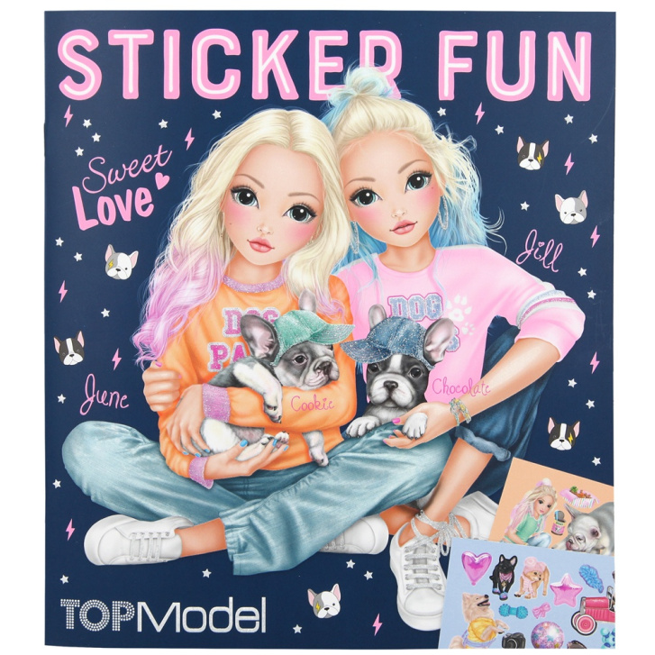 Skicák se samolepkami Top Model