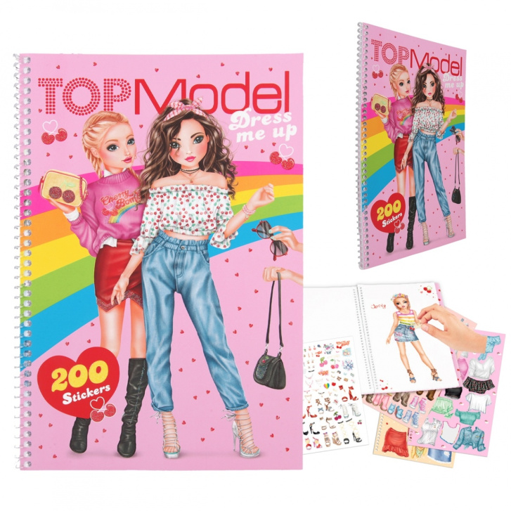 Skicák se samolepkami Top Model