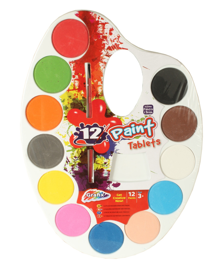 Paleta s vodovými barvami