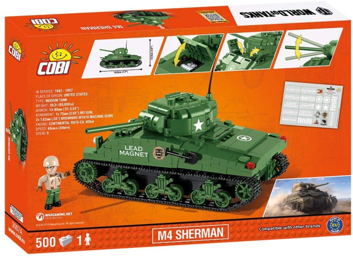 Cobi 3007A - Tank M4 Sherman