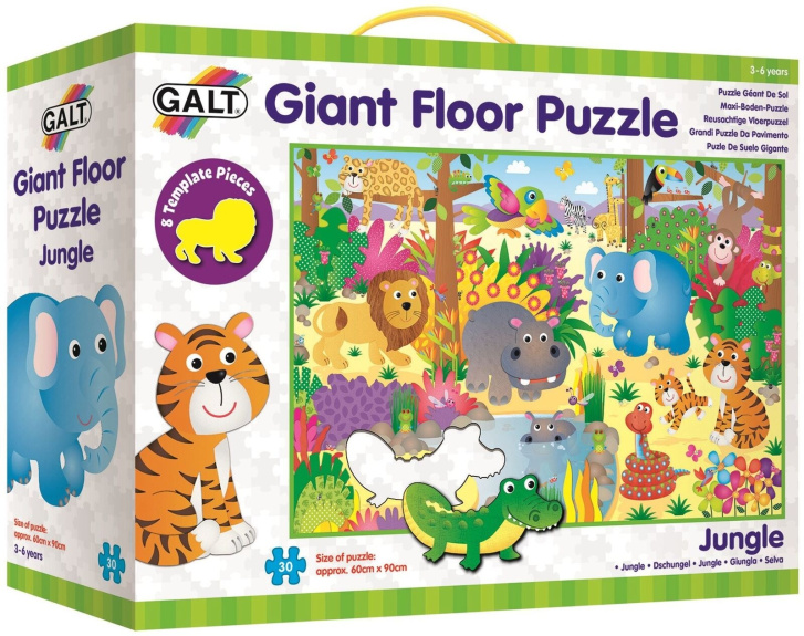 Velké podlahové puzzle - Zvířátka v džungli
