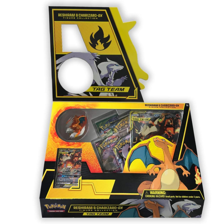 Pokémon TCG – Reshiram & Charizard-GX karty a figurka