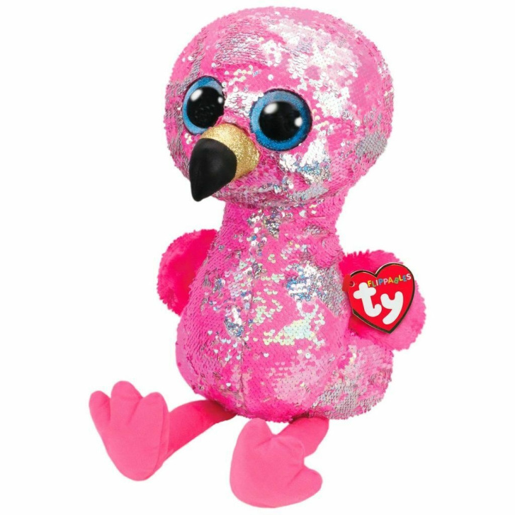 TY Flippables - Plyšový plameňák 42 cm