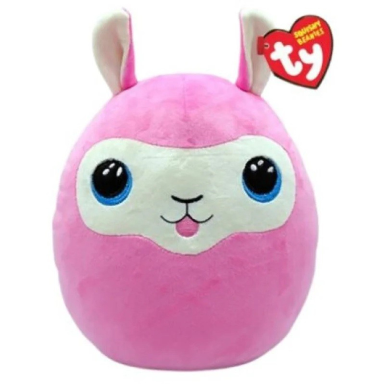 TY Squishy Beanies - Plyšová ružová lama 30 cm