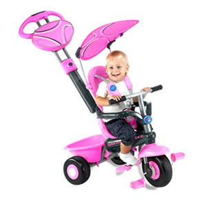 TŘÍKOLKA SMART-TRIKE 3 V 1 - SPORT- RŮŽOVÁ