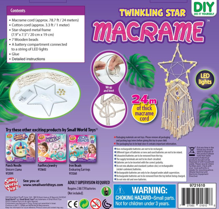 Makramé – Svítící hvězda